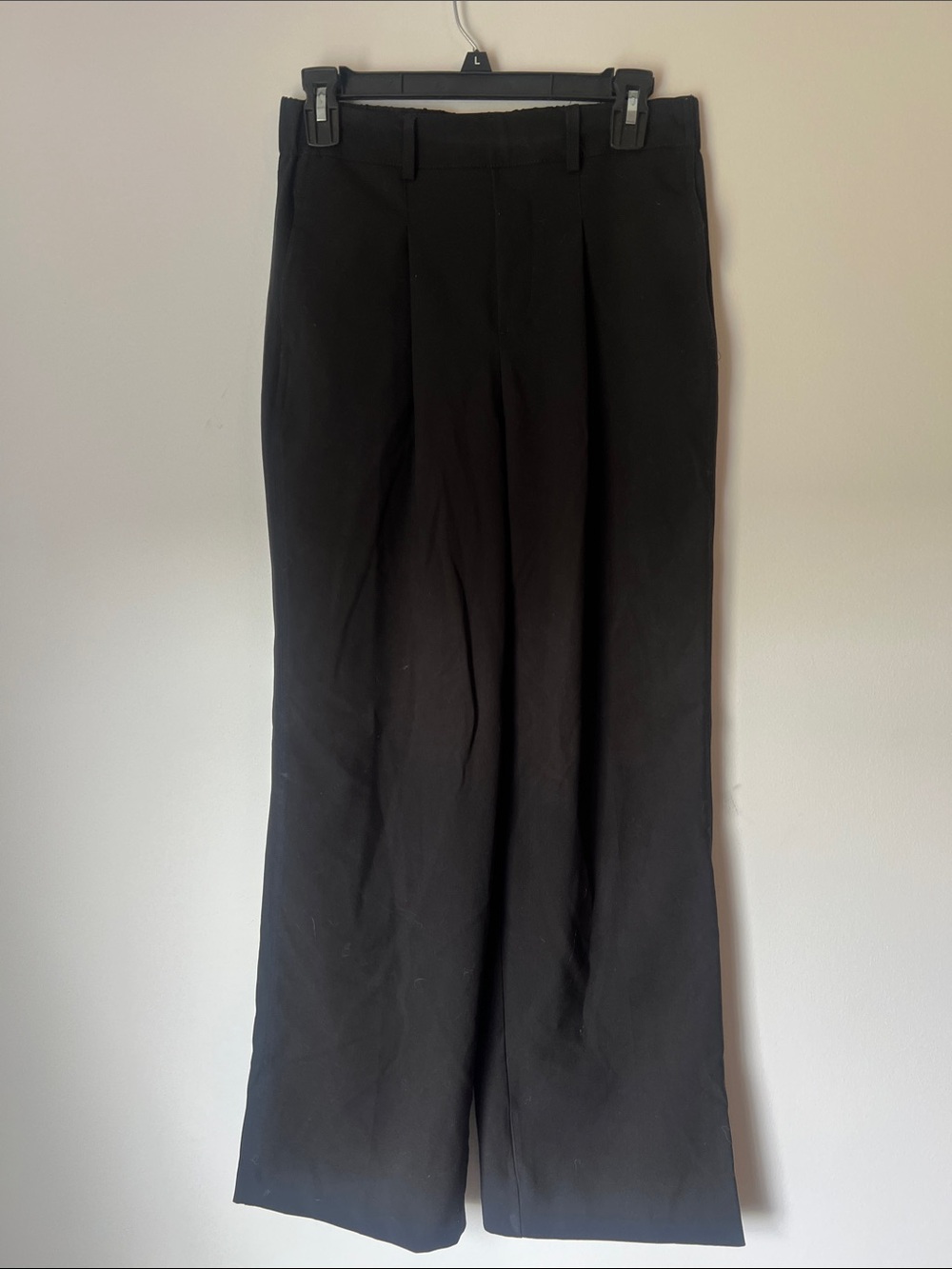 Women's Black Wide-Leg Dress Pants